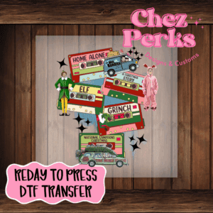 Christmas Movies Cassette Tapes  DTF TRANSFER